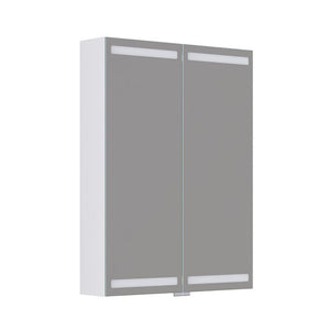 Dansani Luna Level spejlskab inkl lys og lysstyring, 80x60 cm, mat hvid