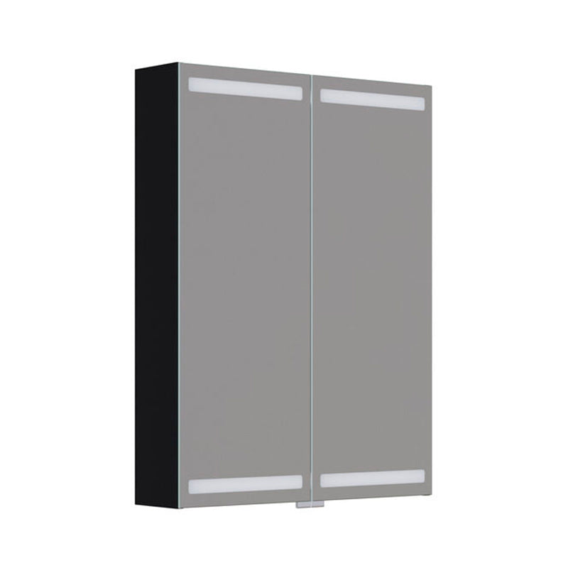 Dansani Luna Level spejlskab inkl lys og lysstyring, 80x60 cm, sort eg