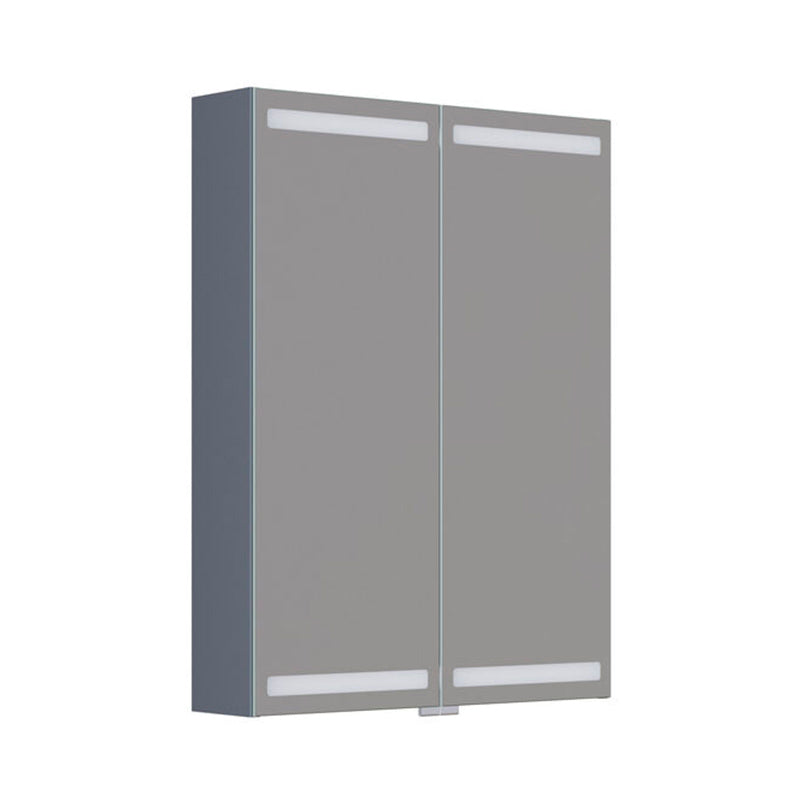 Dansani Luna Level spejlskab inkl lys og lysstyring, 80x60 cm, mat grå