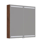 Dansani Luna Level spejlskab inkl lys og lysstyring, 80x80 cm, brun eg