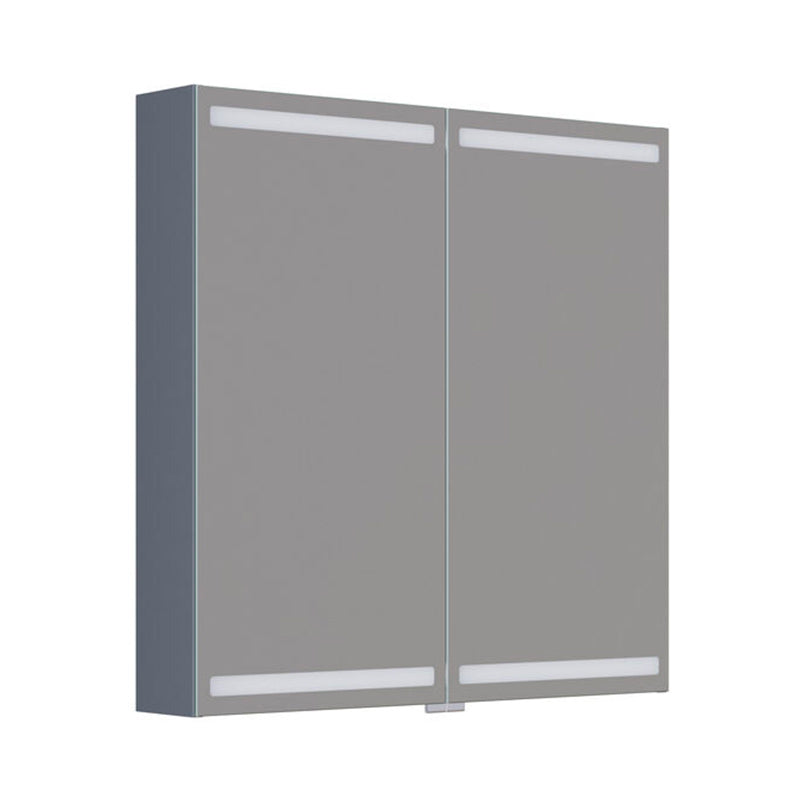 Dansani Luna Level spejlskab inkl lys og lysstyring, 80x80 cm, mat grå