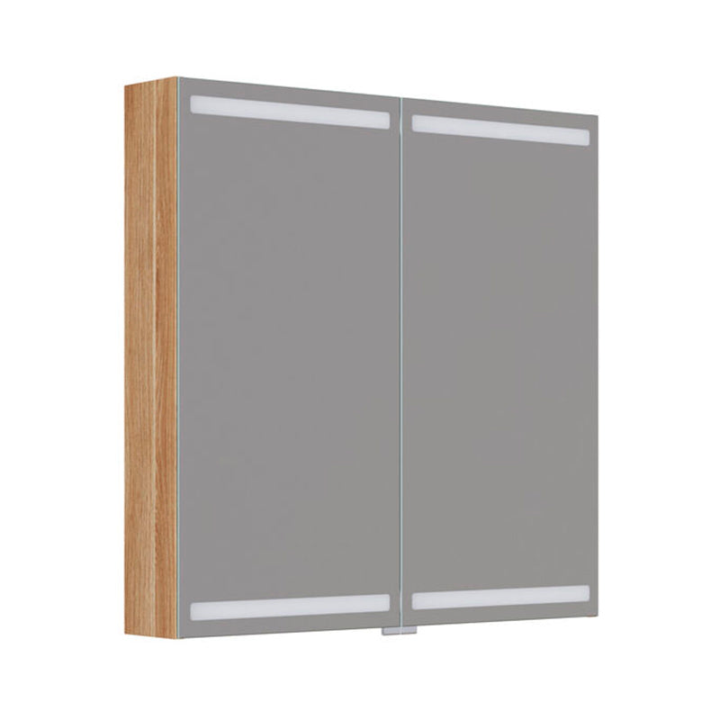 Dansani Luna Level spejlskab inkl lys og lysstyring, 80x80 cm, varm eg