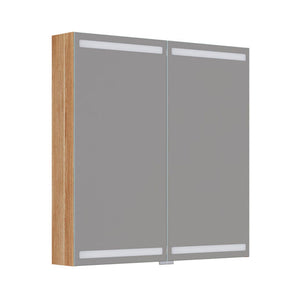 Dansani Luna Level spejlskab inkl lys og lysstyring, 80x80 cm, varm eg