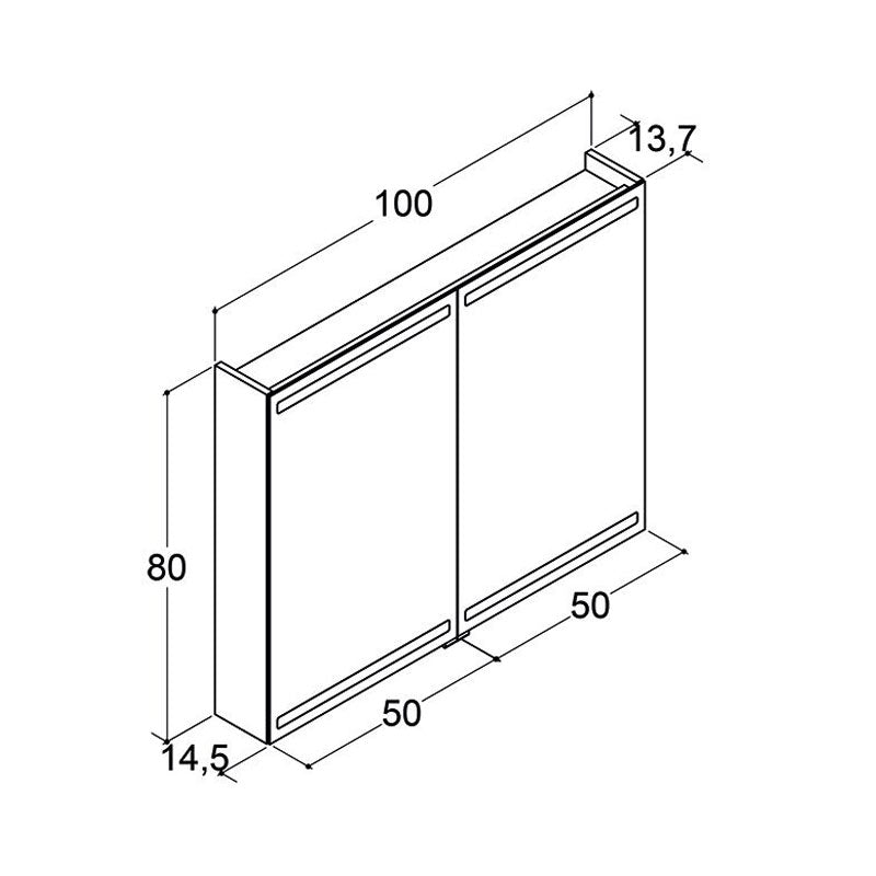 Dansani Luna spejlskab
