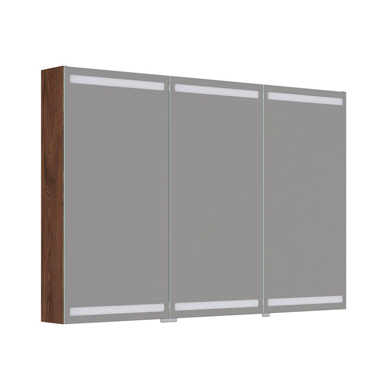 Dansani Luna Level spejlskab inkl lys og lysstyring, 80x120 cm, brun eg