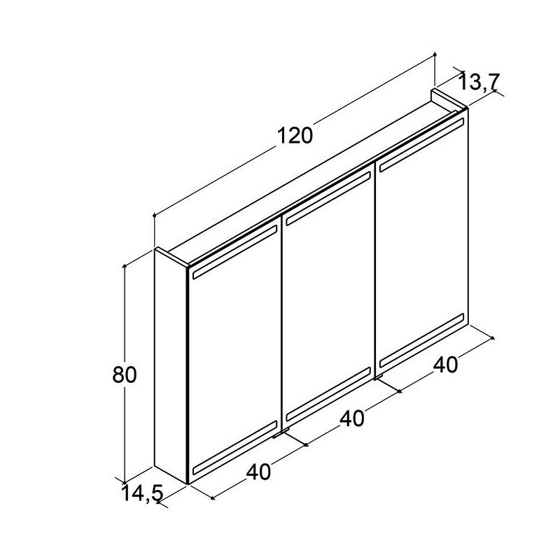 Dansani Luna spejlskab