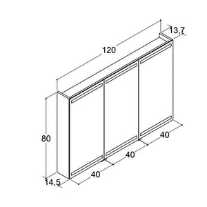 Dansani Luna spejlskab