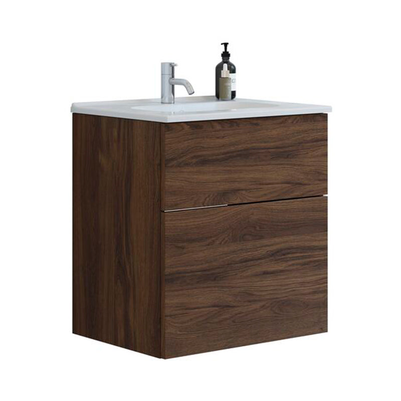 Dansani Luna badeværelsesmøbel inkl. Kantate vask 61 cm, brun eg