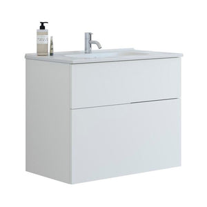 Dansani Luna badeværelsesmøbel inkl. Kantate vask 81 cm, mat hvid