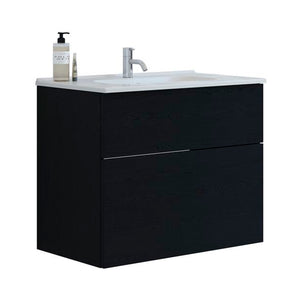 Dansani Luna badeværelsesmøbel inkl. Kantate vask 81 cm, sort eg