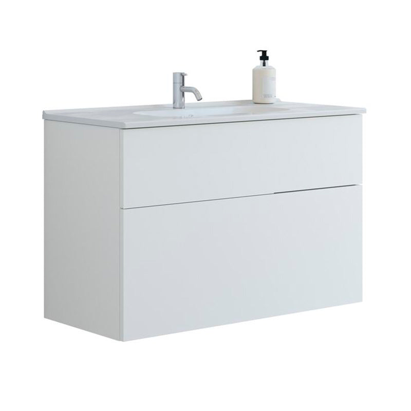 Dansani Luna badeværelsesmøbel inkl. Kantate vask 101 cm, mat hvid