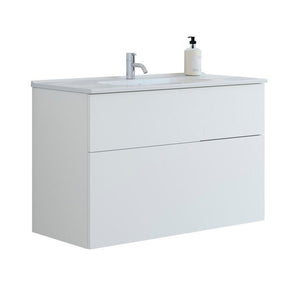 Dansani Luna badeværelsesmøbel inkl. Kantate vask 101 cm, mat hvid