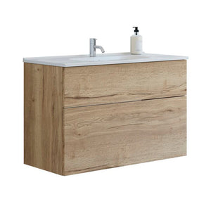 Dansani Luna badeværelsesmøbel inkl. Kantate vask 101 cm, natur eg