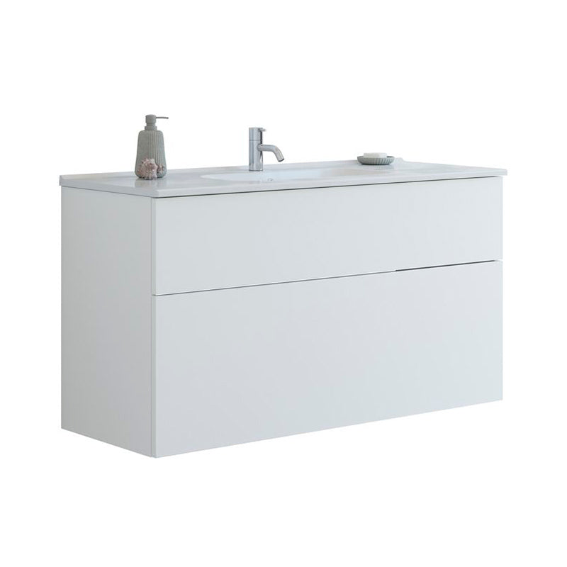 Dansani Luna badeværelsesmøbel inkl. Kantate vask 121 cm, mat hvid