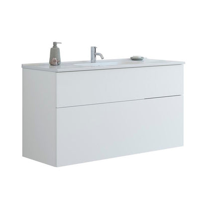 Dansani Luna badeværelsesmøbel inkl. Kantate vask 121 cm, mat hvid