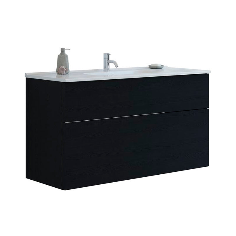 Dansani Luna badeværelsesmøbel inkl. Kantate vask 121 cm, sort eg