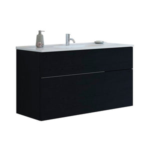 Dansani Luna badeværelsesmøbel inkl. Kantate vask 121 cm, sort eg