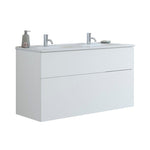 Dansani Luna badeværelsesmøbel inkl. Kantate dobbeltvask 121 cm, mat hvid