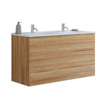 Dansani Luna badeværelsesmøbel inkl. Kantate dobbeltvask 121 cm, varm eg