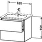 Duravit L-Cube badeværelsesmøbel inkl. vask