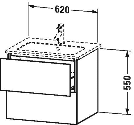 Duravit L-Cube badeværelsesmøbel inkl. vask