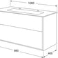 Gustavsberg Artic badeværelsesmøbel inkl. vask, Hvid, 100 cm