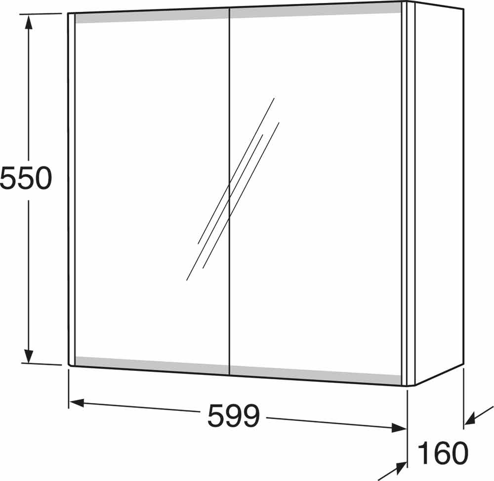 Gustavsberg Graphic spejlskab