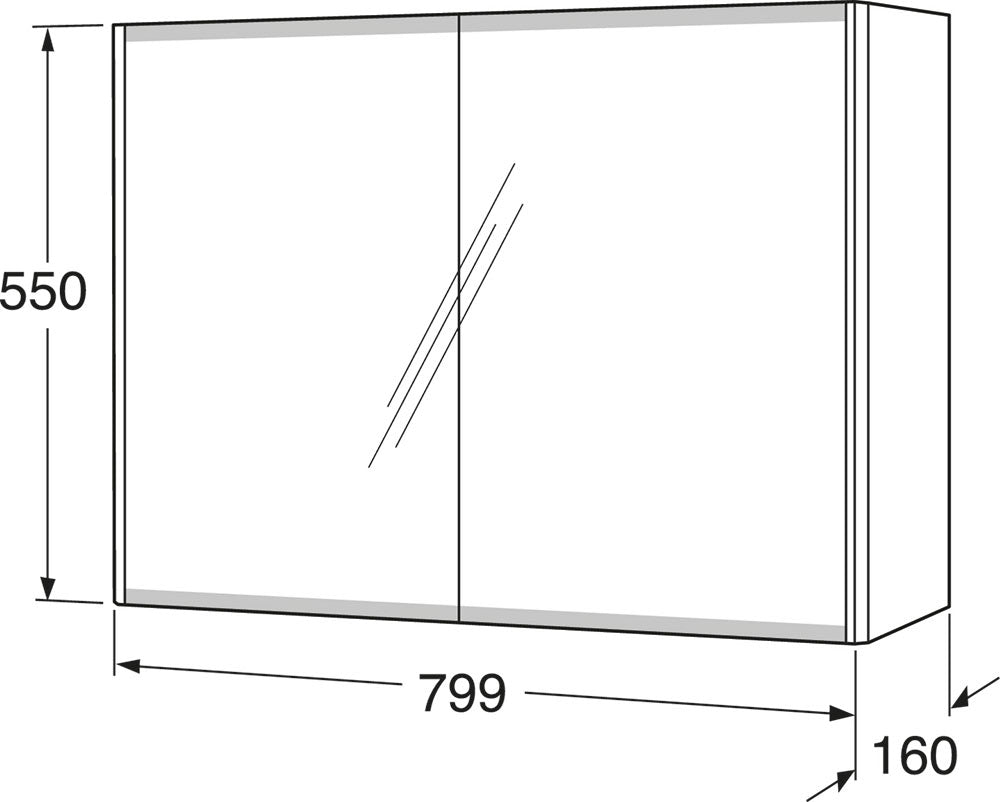 Gustavsberg Graphic spejlskab