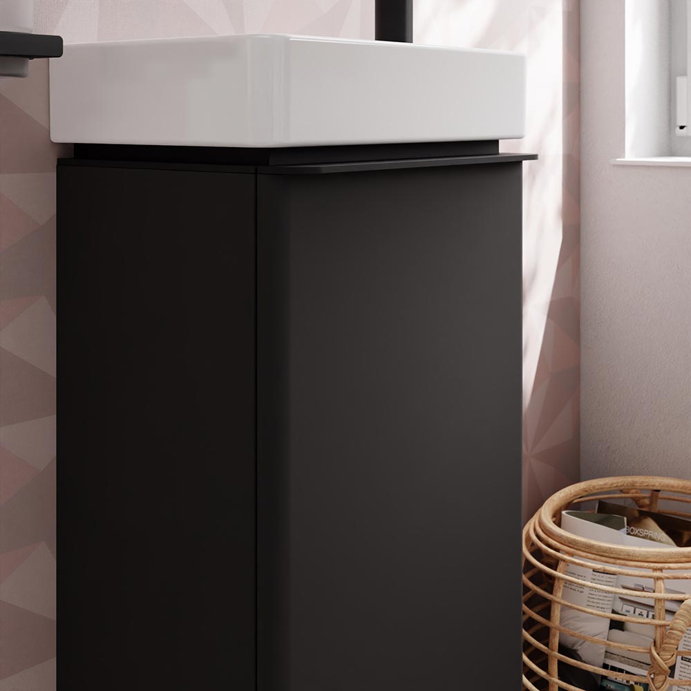 Hansgrohe Xelu Q badeværelsesmøbel inkl. vask, 34 cm, mat grå