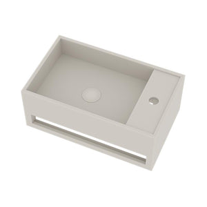 Ideavit SolidCube håndvask, 50x30 cm, mat hvid