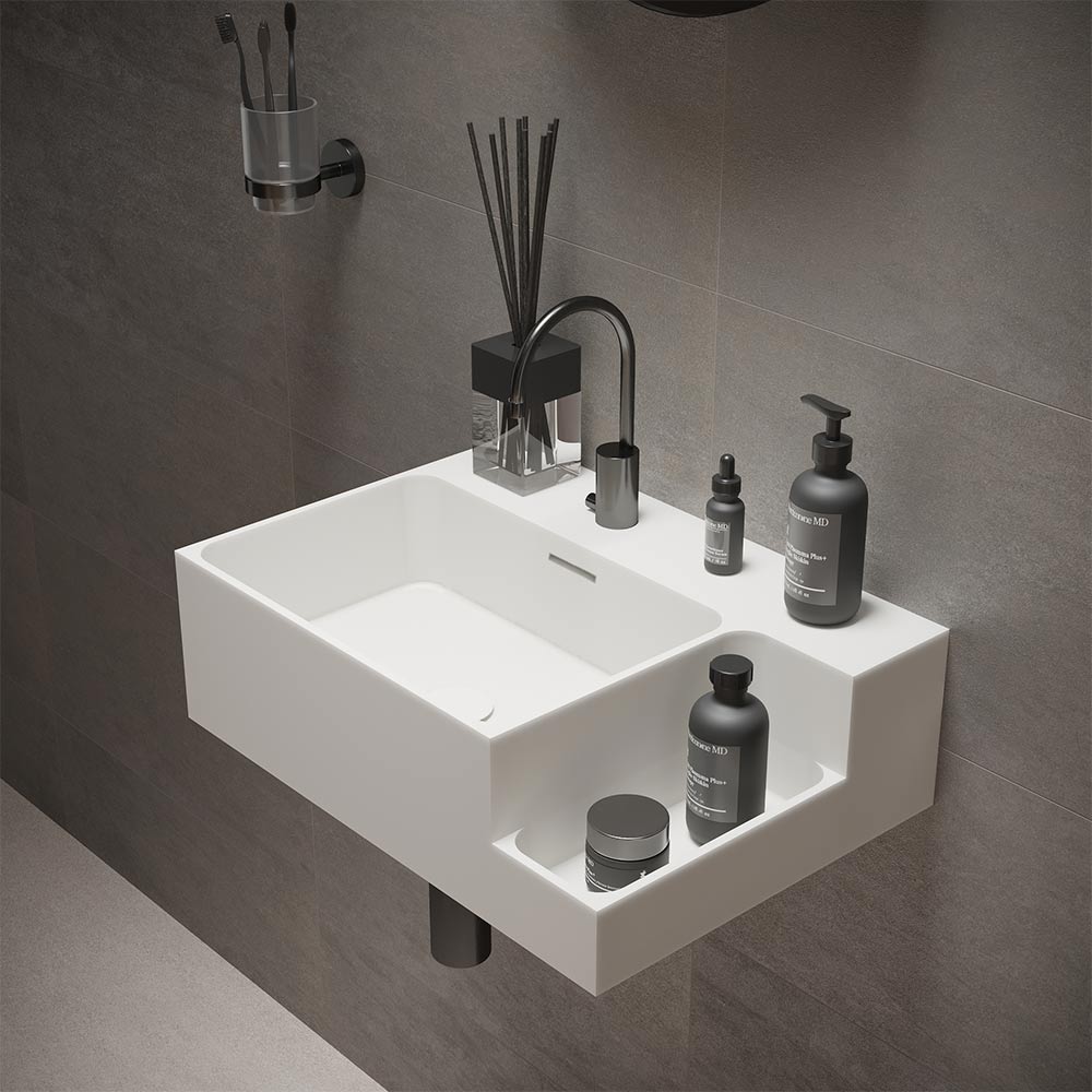 Ideavit SolidDual 1.0 håndvask, 50x36 cm, mat hvid