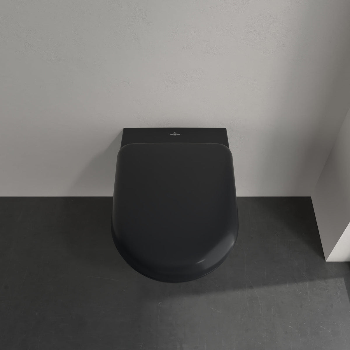 Villeroy & Boch Antao væghængt toilet, uden skyllekant, rengøringsvenlig, mat sort