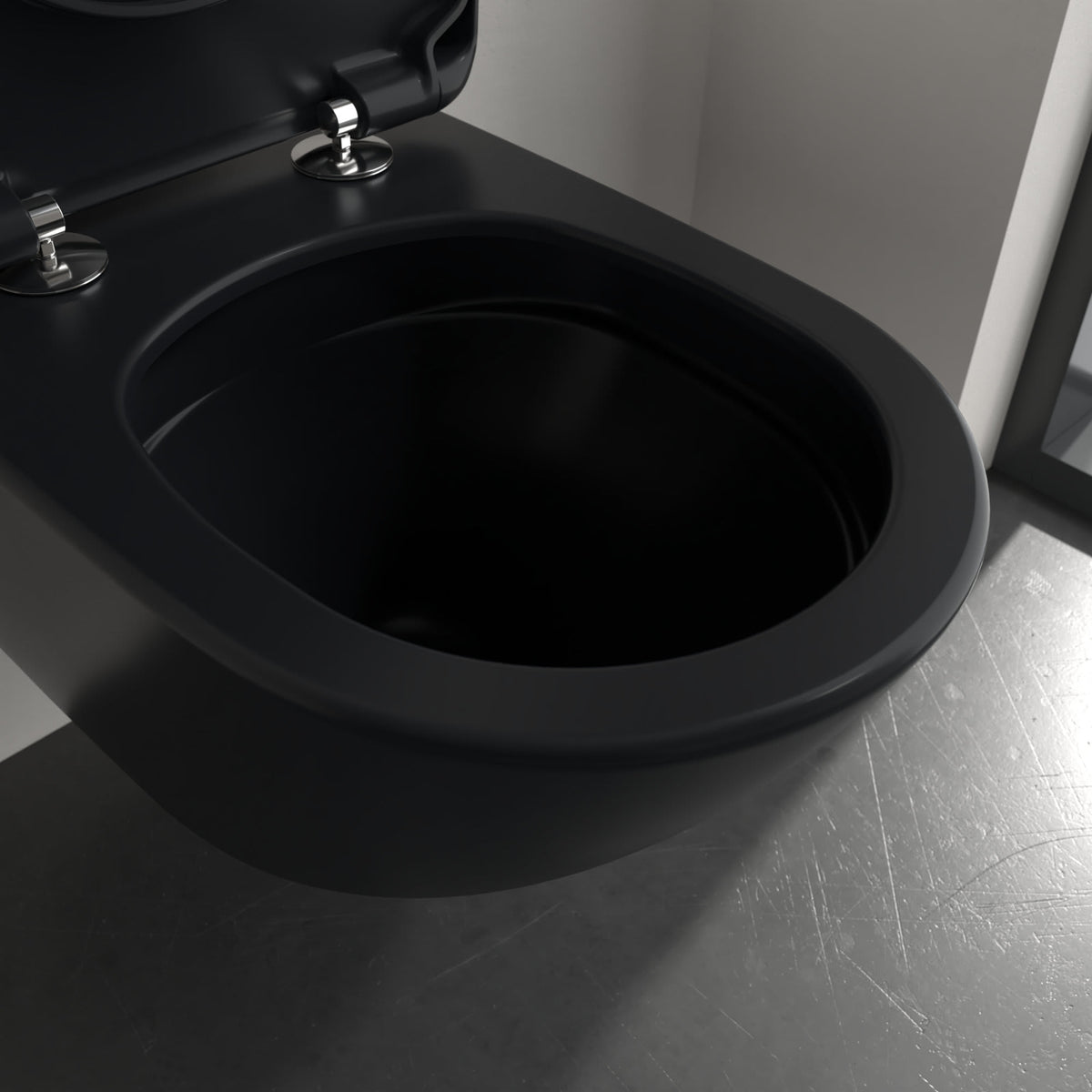 Villeroy & Boch Antao væghængt toilet, uden skyllekant, rengøringsvenlig, mat sort