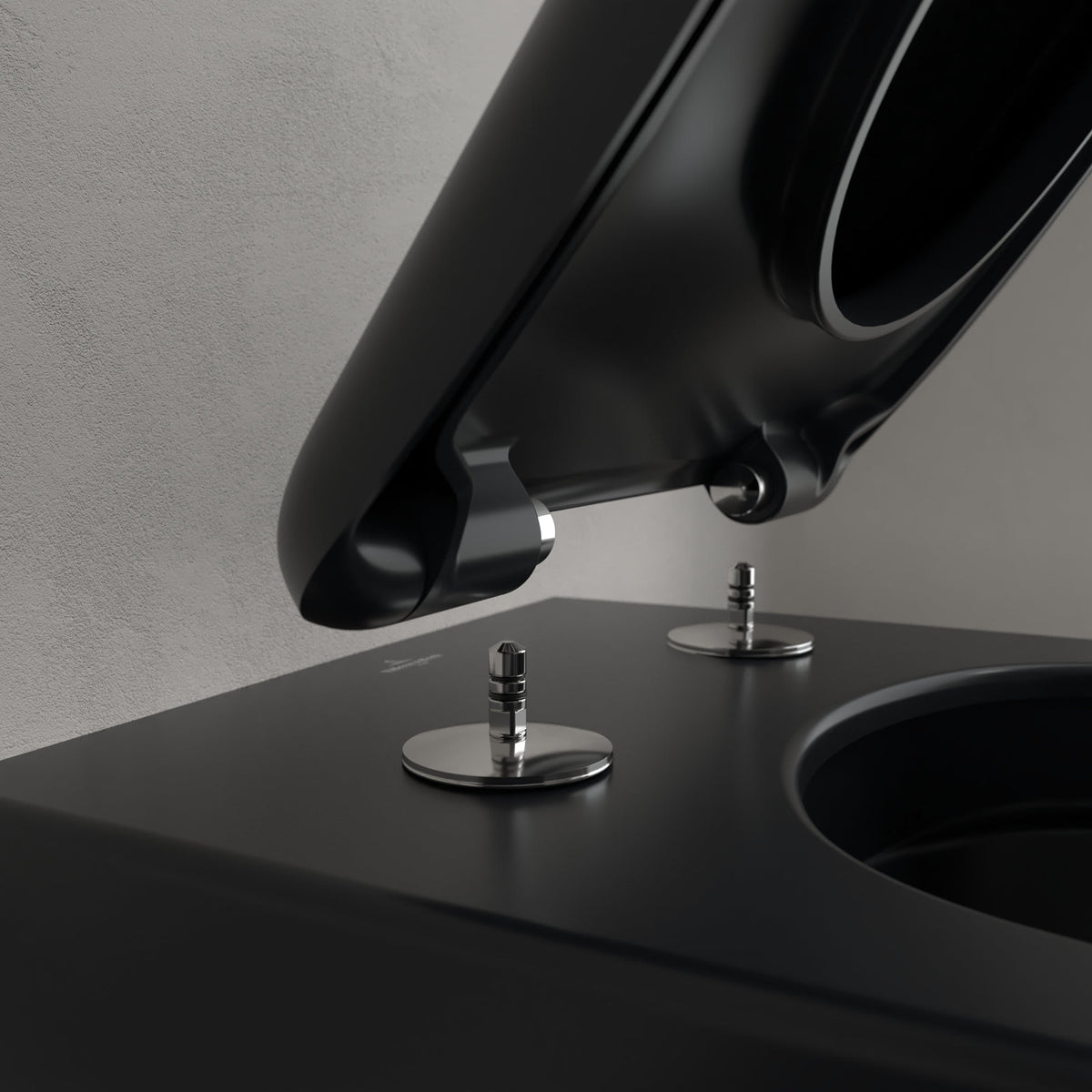 Villeroy & Boch Antao væghængt toilet, uden skyllekant, rengøringsvenlig, mat sort