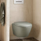 Villeroy & Boch Antao væghængt toilet, uden skyllekant, rengøringsvenlig, mat grøn