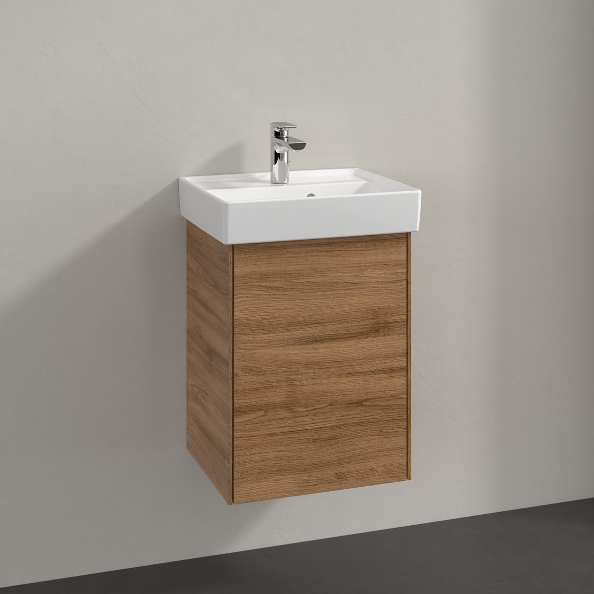 Villeroy & Boch Collaro badeværelsesmøbel inkl. vask, 45 cm, mørk eg
