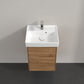 Villeroy & Boch Collaro badeværelsesmøbel inkl. vask, 45 cm, mørk eg