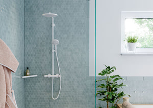 Hansgrohe Raindance Select S 240 1jet Powderrain brusesæt, Mat hvid