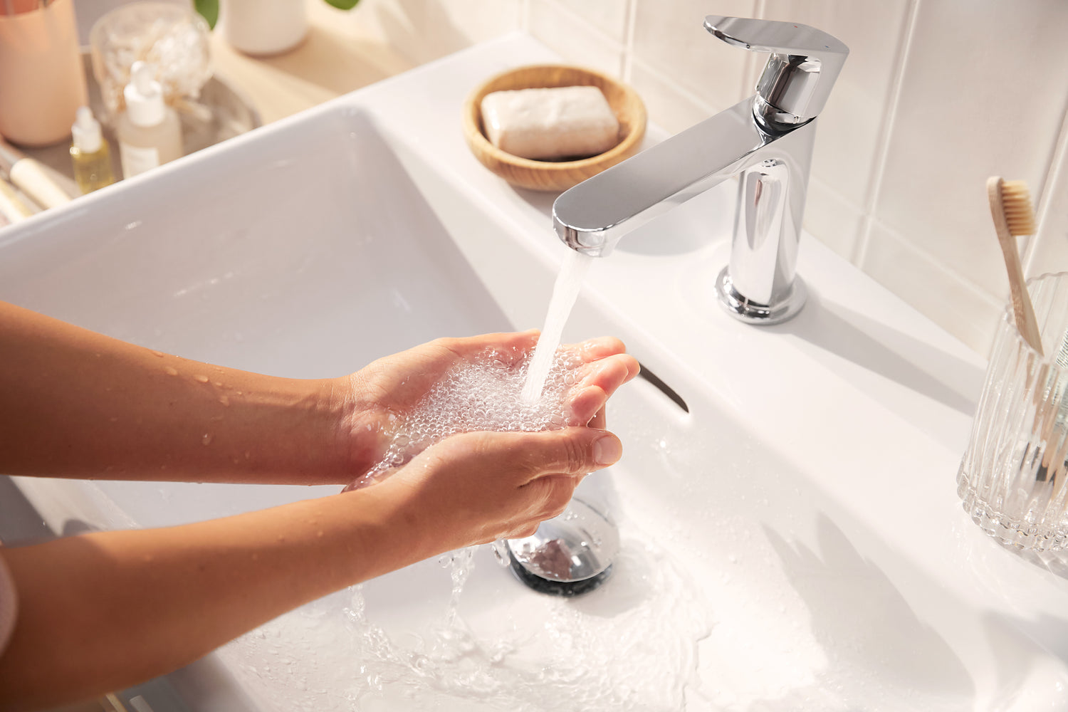 Hansgrohe Rebris S håndvaskarmatur 110 CoolStart, krom