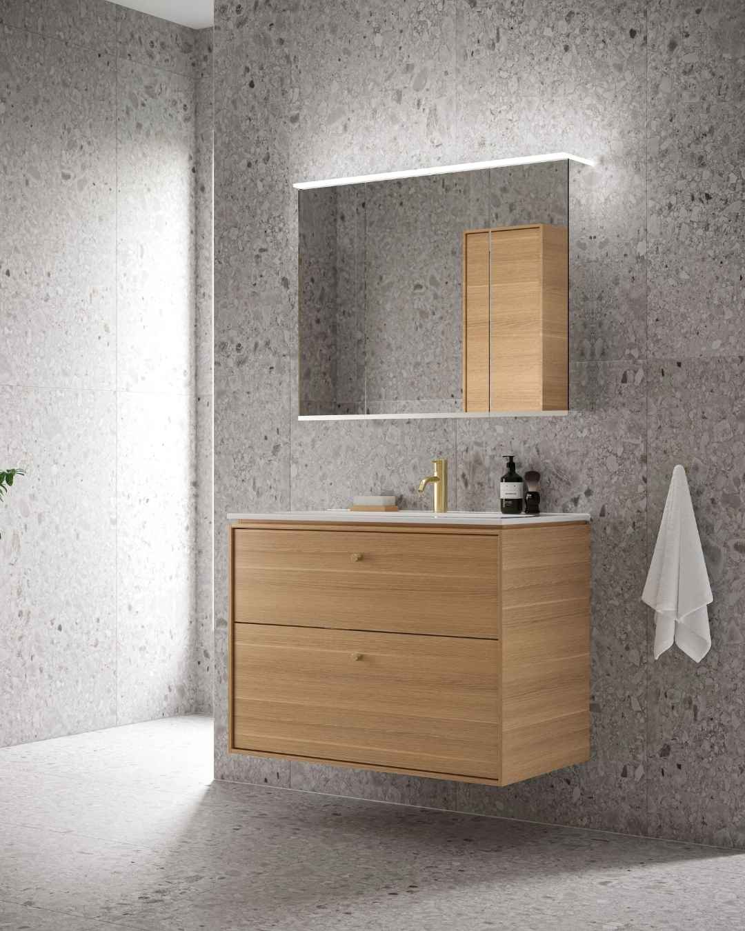 Ifö Option Plus spejlskab med LED belysning, 90 cm