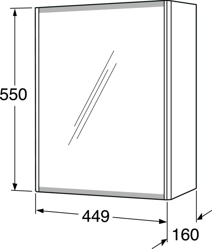 Gustavsberg Graphic spejlskab