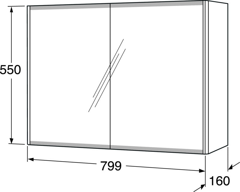 Gustavsberg Graphic spejlskab