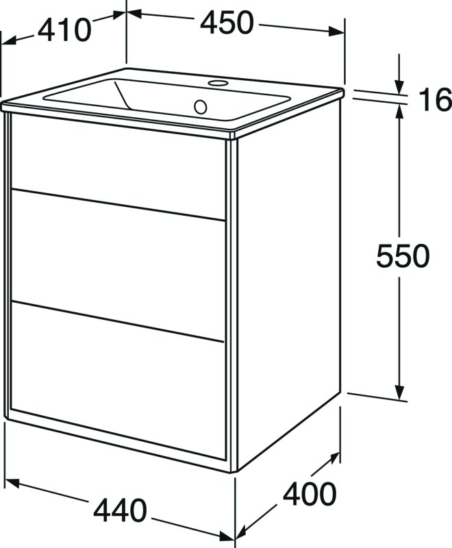 Gustavsberg Graphic badeværelsesmøbel