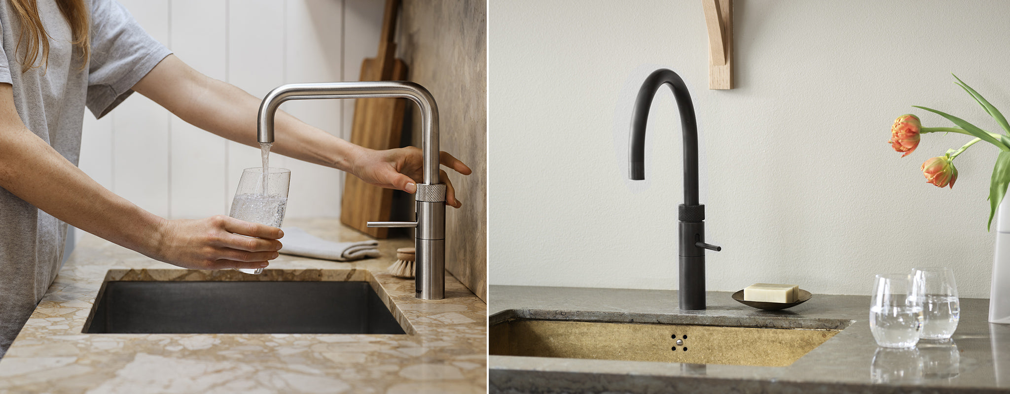 Quooker kogende vandhane i køkken