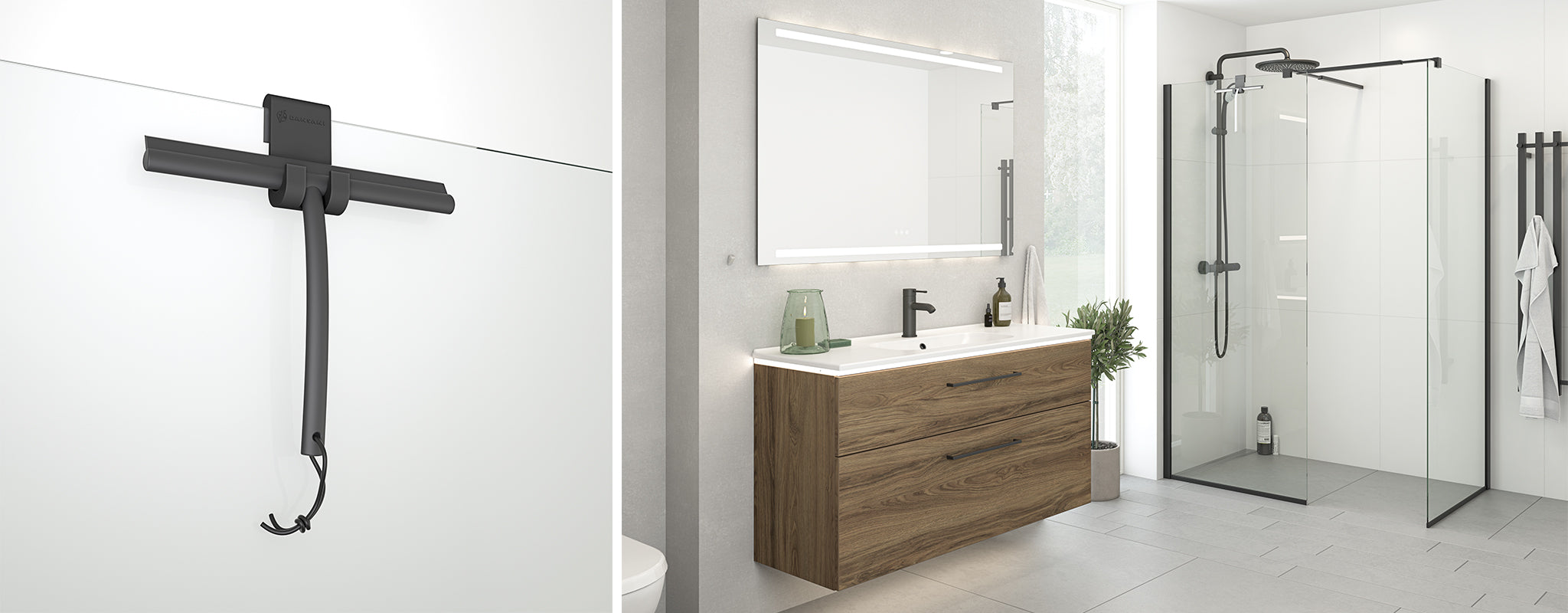 Badeværelse med brusekabine