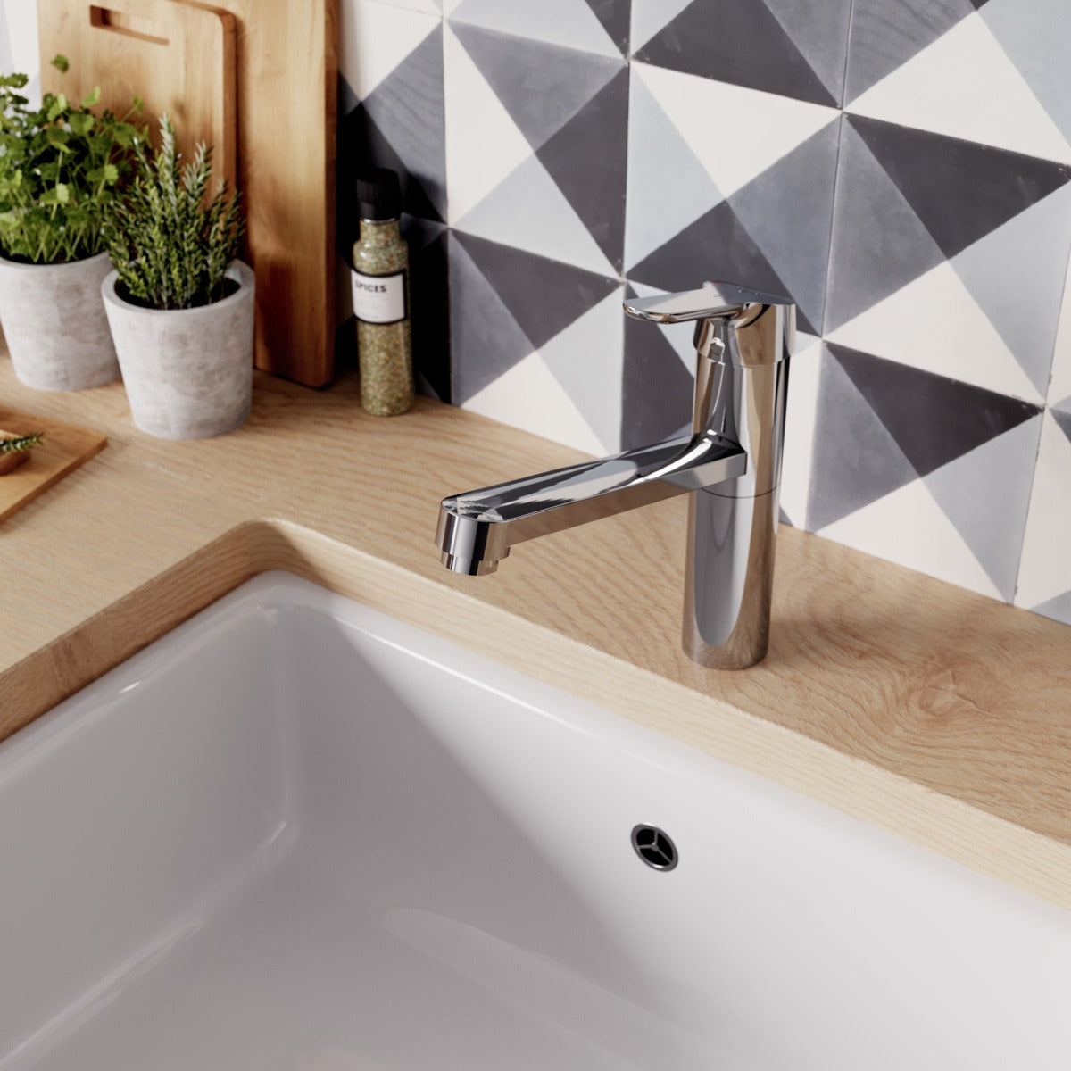 Ideal Standard Ceraflex BlueStart køkkenarmatur, krom – miljøbillede
