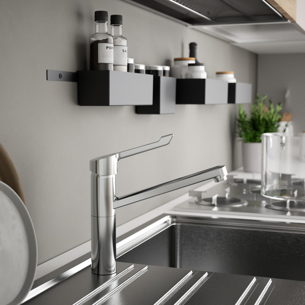 Ideal Standard Ceraflex Care køkkenarmatur med langt greb, krom – miljøbillede