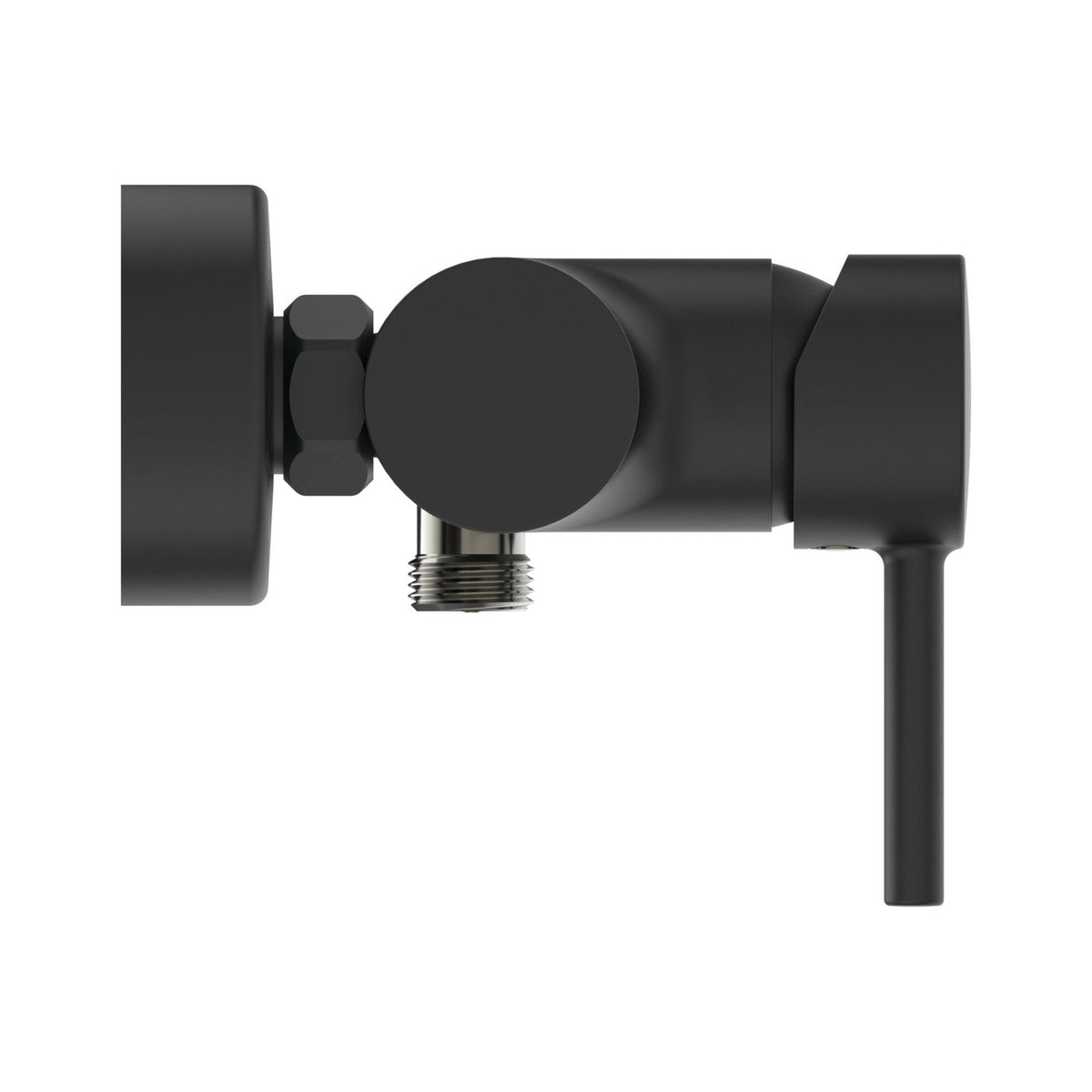 Ideal Standard Ceraline brusearmatur, mat sort – set fra siden