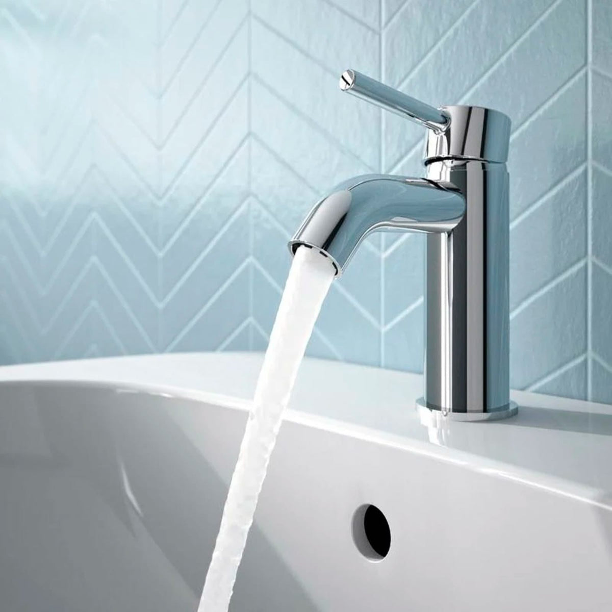 Ideal Standard Ceraline håndvaskarmatur, krom – miljøbillede