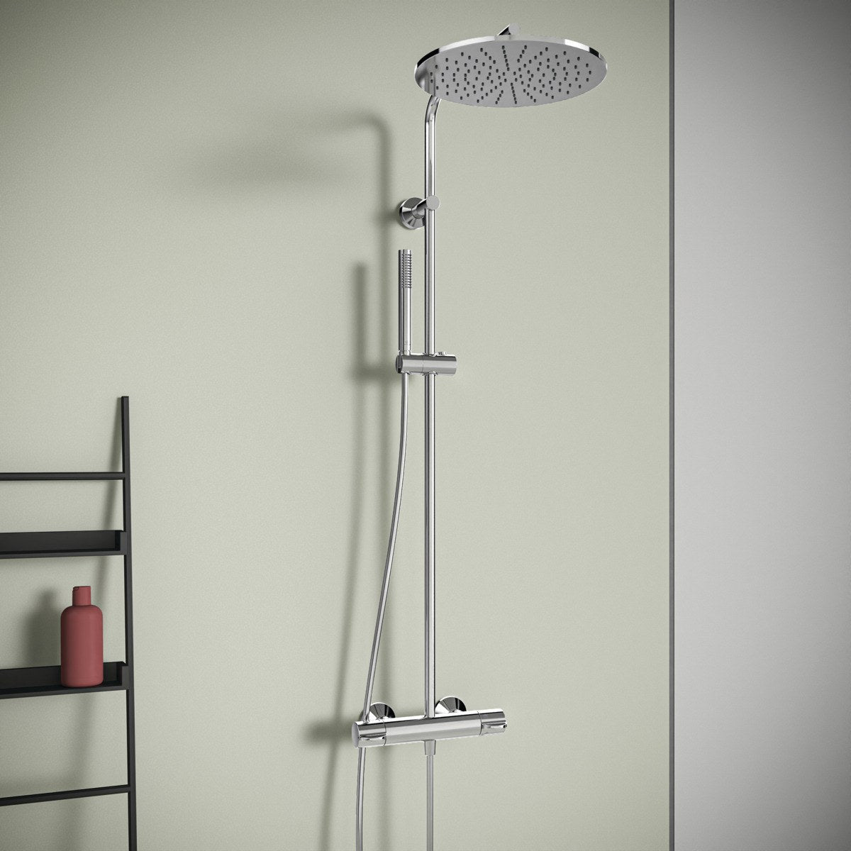 Ideal Standard Ceraplus Safe brusesystem med termostat, krom – miljøbillede